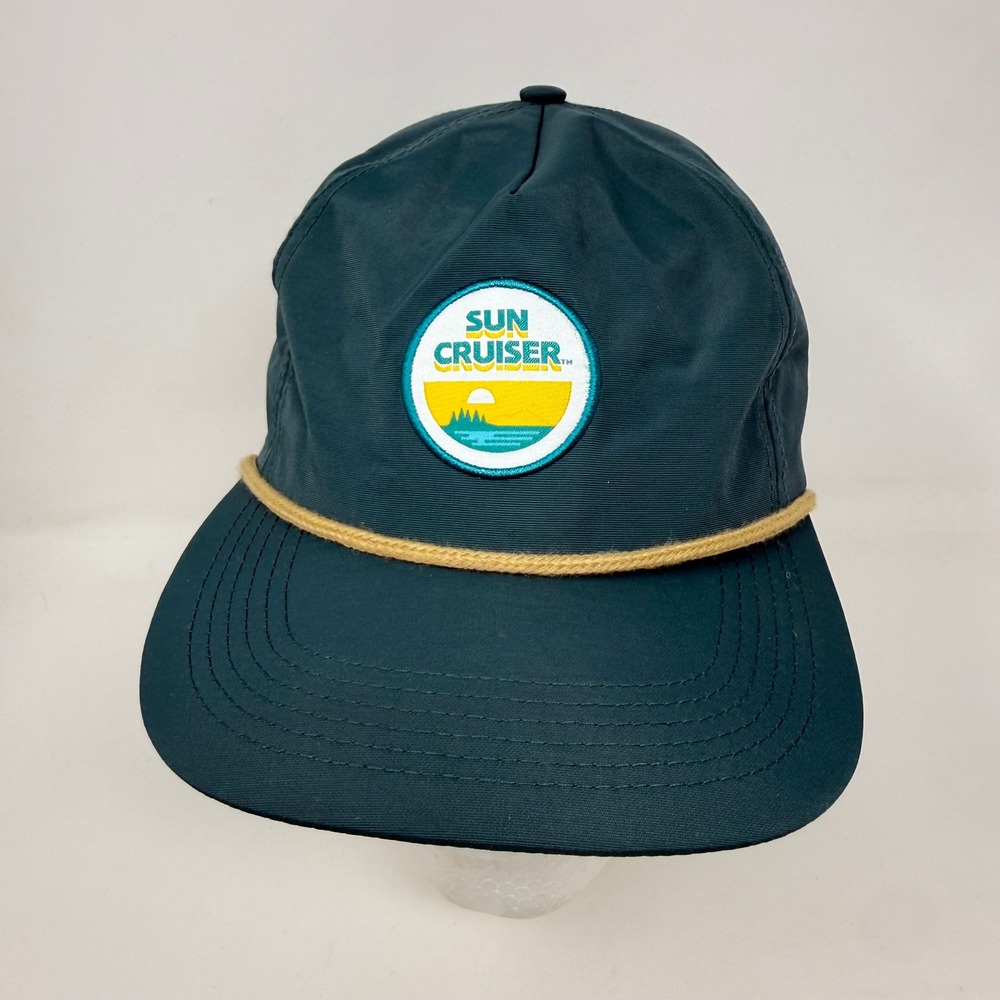 Sun Cruiser Iced Tea + Vodka Rope Style Snapback Hat Teal Green Patch Cap OSFM